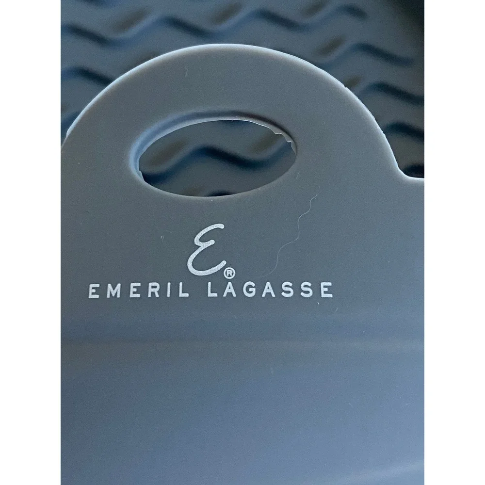 Emeril Lagasse Silicone Air Fryer Liner Round Gray Reusable Non-Stick Basket